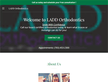 Tablet Screenshot of laddorthodontics.com